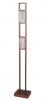 ZEIGEL LED Ant. Brass & Textured Ice Glass Diffuser Floor Lamp